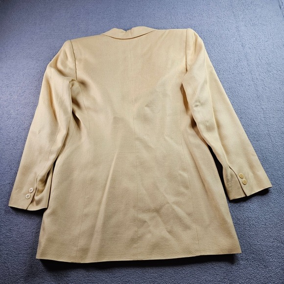 Liz Claiborne Blazer Jacket Women's 10 Light Beige Notch Lapel Single Breasted - Picture 2 of 10